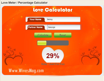 Online Love Percentage Calculator & Horoscope Matching